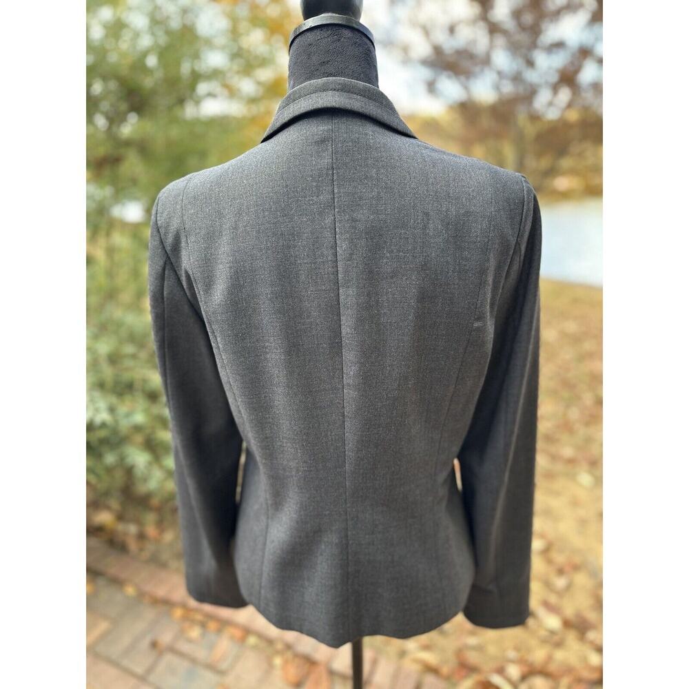 J. Crew Vintage Wool Blazer lined hidden buttons Gray 10 schoolboy  preppy - Picture 7 of 9